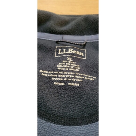 LL Bean Polartec Jacket Full Zip Size XL Mens Blue Fleece Item OGCF7 - Picture 4 of 13